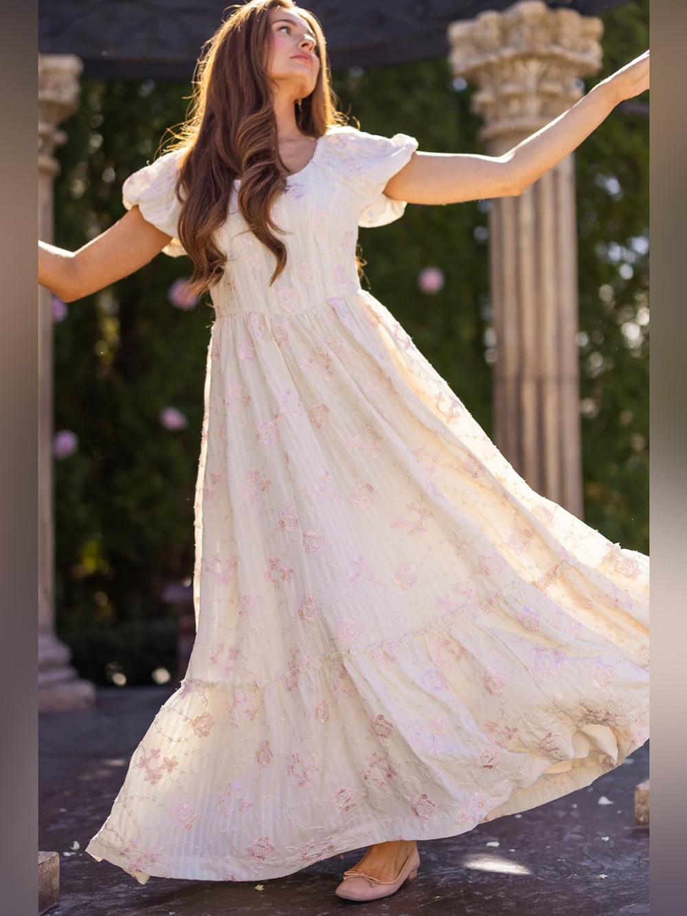 Ivy city co Tara Dress in Gilded Rose Stripe new small